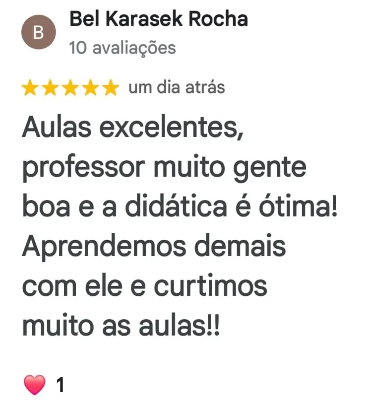 Avaliação de Bel Karasek Rocha