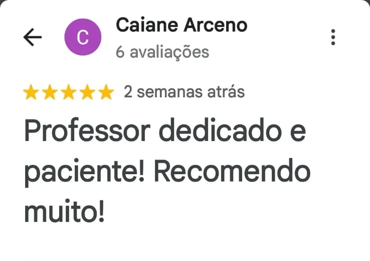 Avaliação de Caiane Arceno