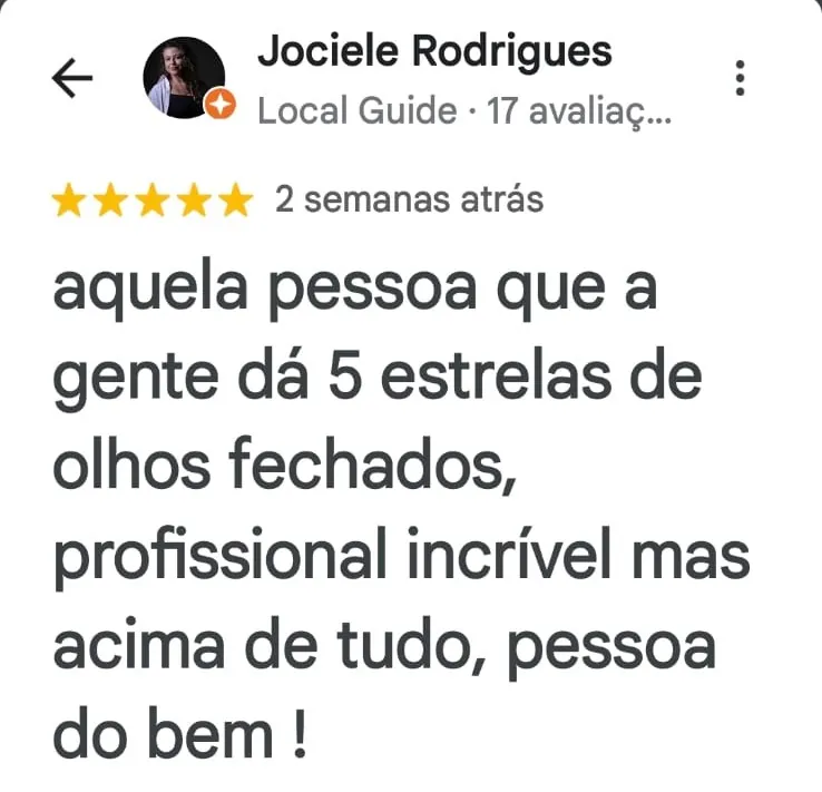 Avaliação de Jociele Rodrigues