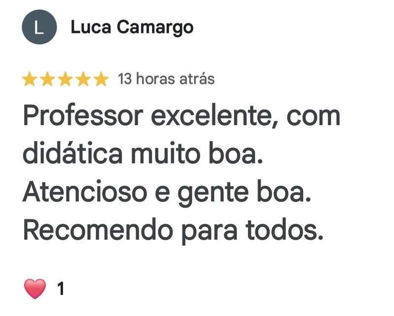 Avaliação de Luca Camargo